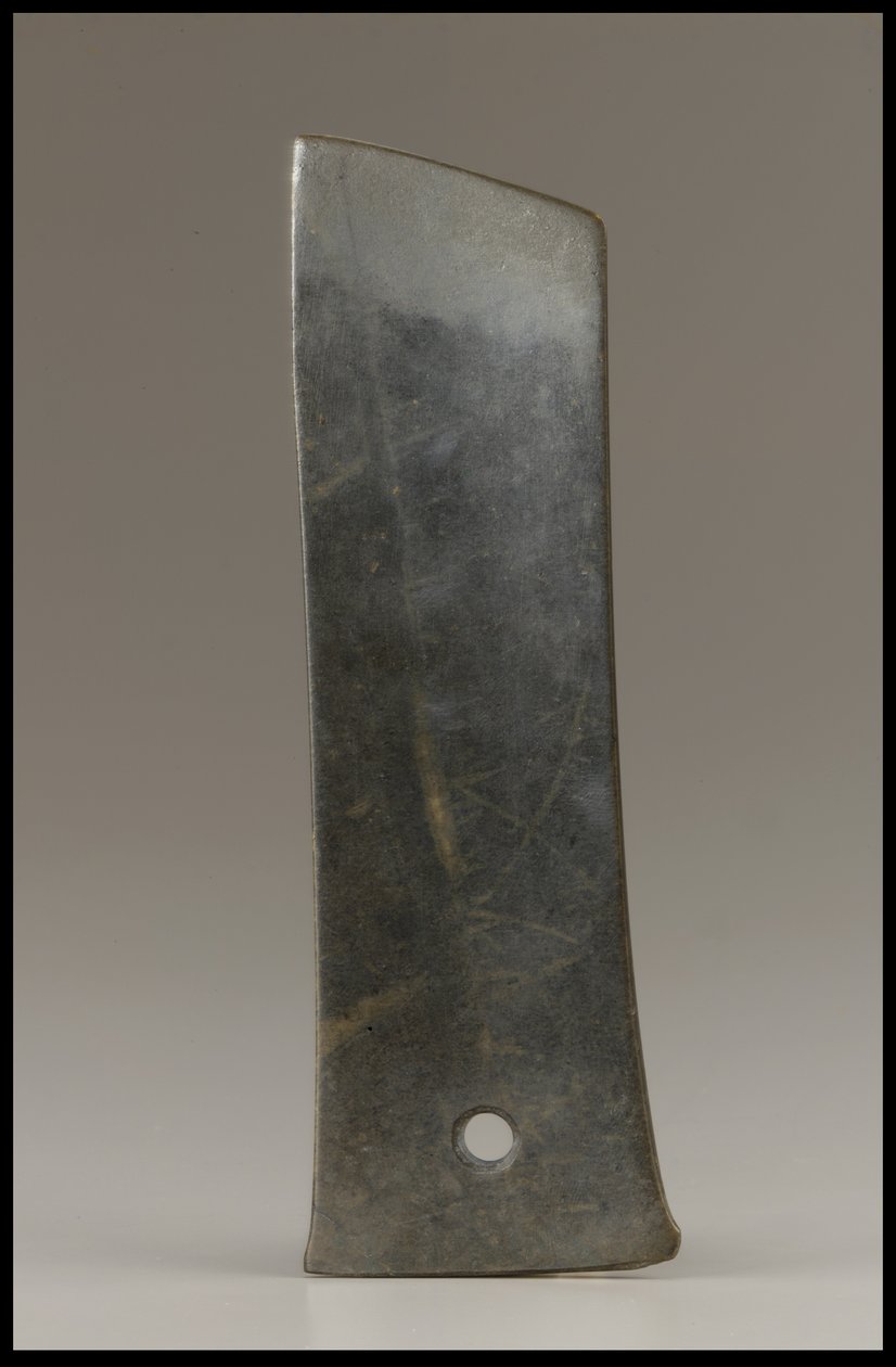 Høstekniv (hu), Qijia-kultur, ca. 2500–2000 f.Kr. (jade) av Neolithic Period Chinese School