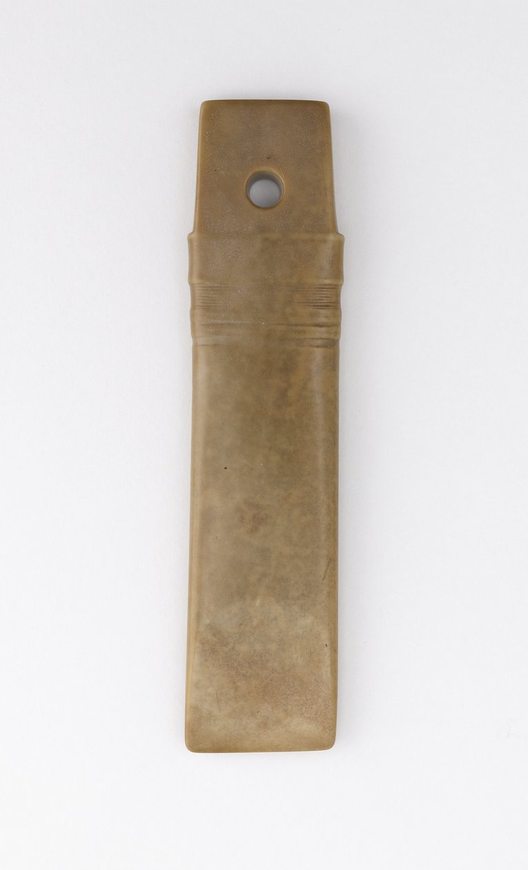 Rett meisel (gui) Qijia-kultur (jade (nefritt)) av Neolithic Period Chinese School
