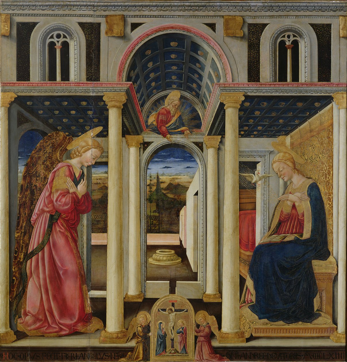 Annunciation, 1464 (tempera på panel) av Neri di Bicci