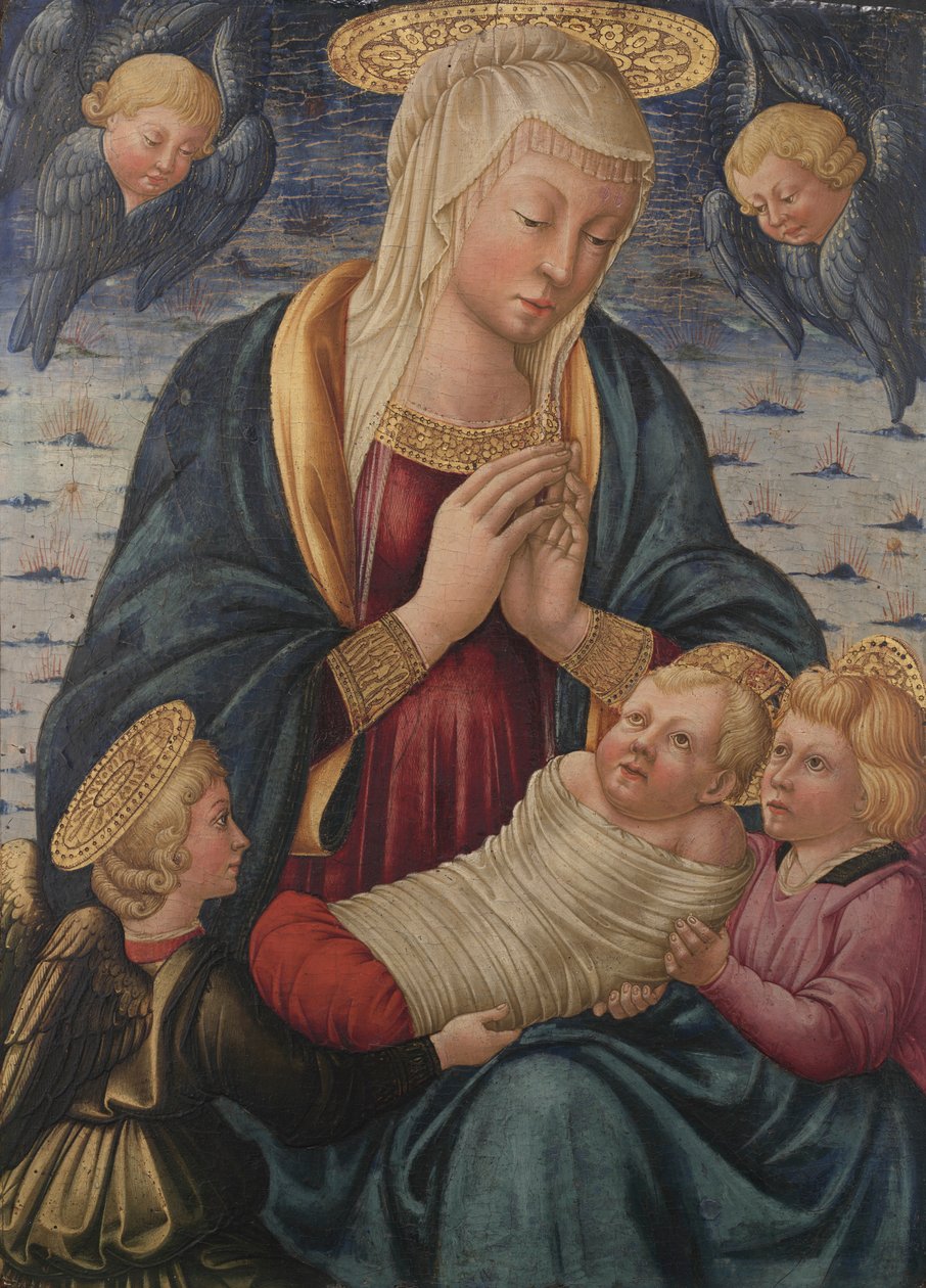 Jomfru og barn med engler, etter 1460. av Neri de Bicci