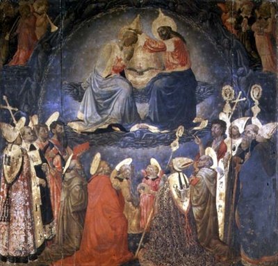 Jomfruens kroning (tempera på panel) av Neri di Bicci