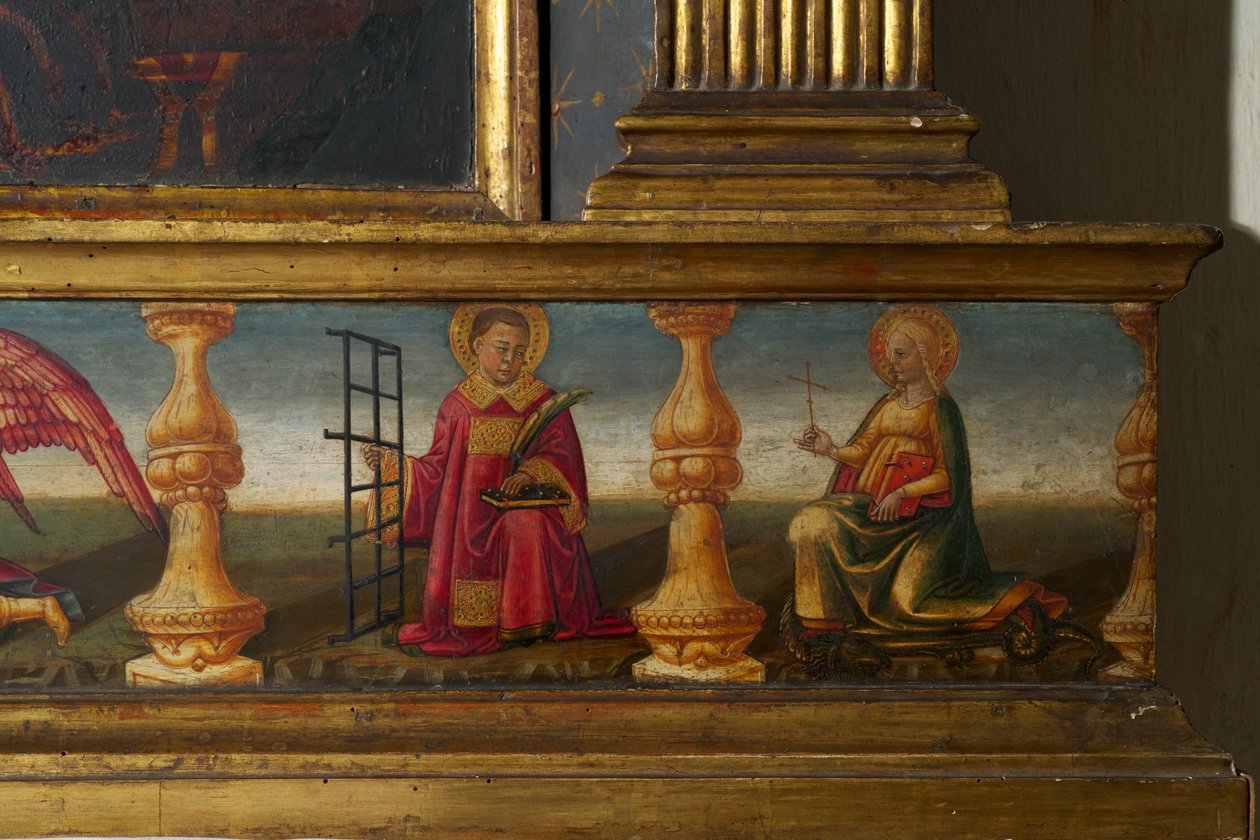 Detalj fra Coronation of the Virgin (tempera på tre) av Neri di Bicci