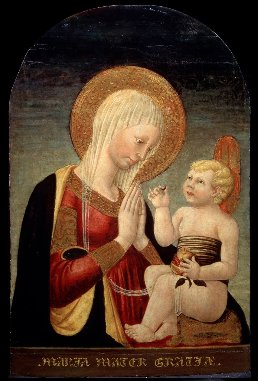Madonna og barn med granateple, 1400-tallet av Neri di Bicci