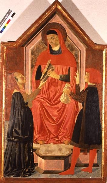 St. Ivo feller dom (tempera på panel) av Neri di Bicci
