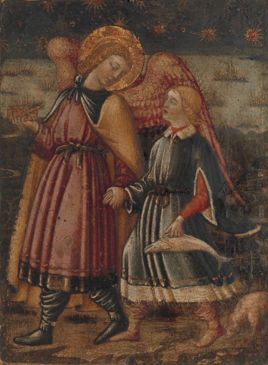 Erkeengelen Rafael og Tobias, muligens 1457-63. av Neri di Bicci