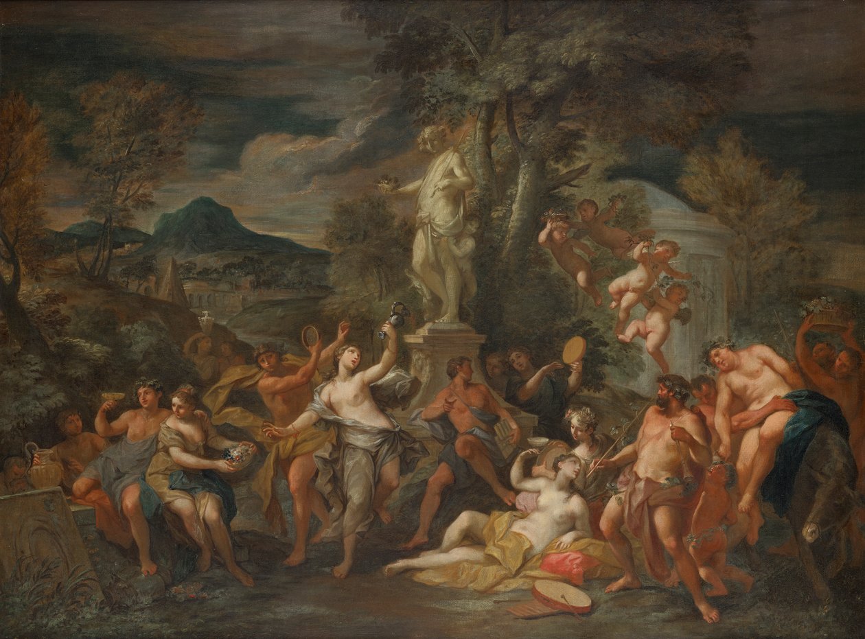 Bacchanal i landskap av Leopold Blonder