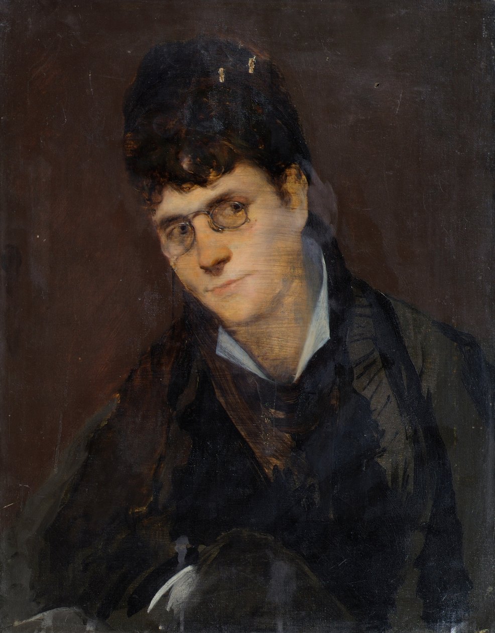 dame med pince-nez av Leopold Blonder