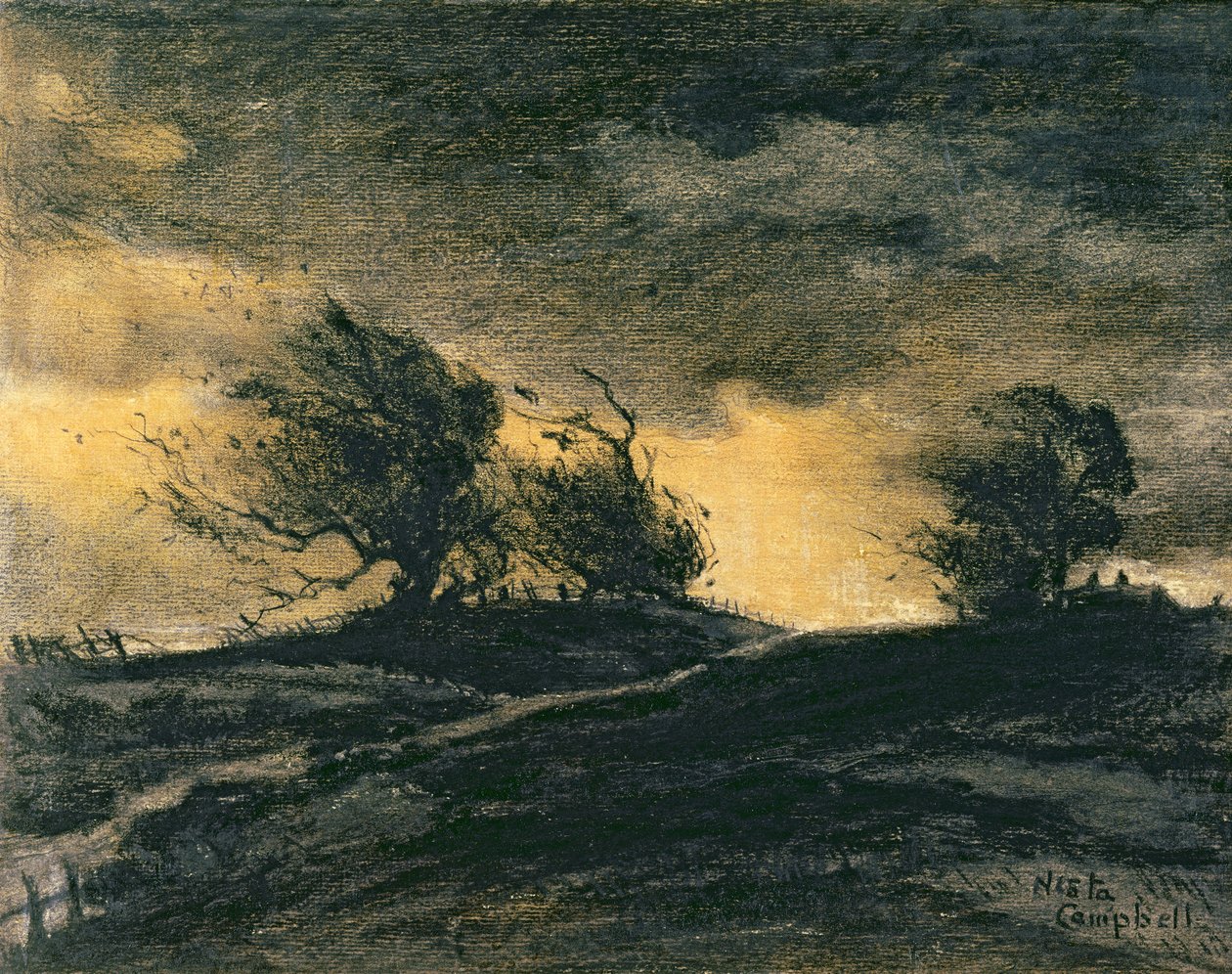 Nocturne (akvarell på papir) av Nesta Jennings Campbell