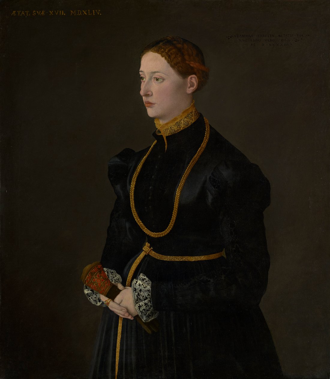 Portrett av Barbara Kressin, 1544 av Netherlandish School