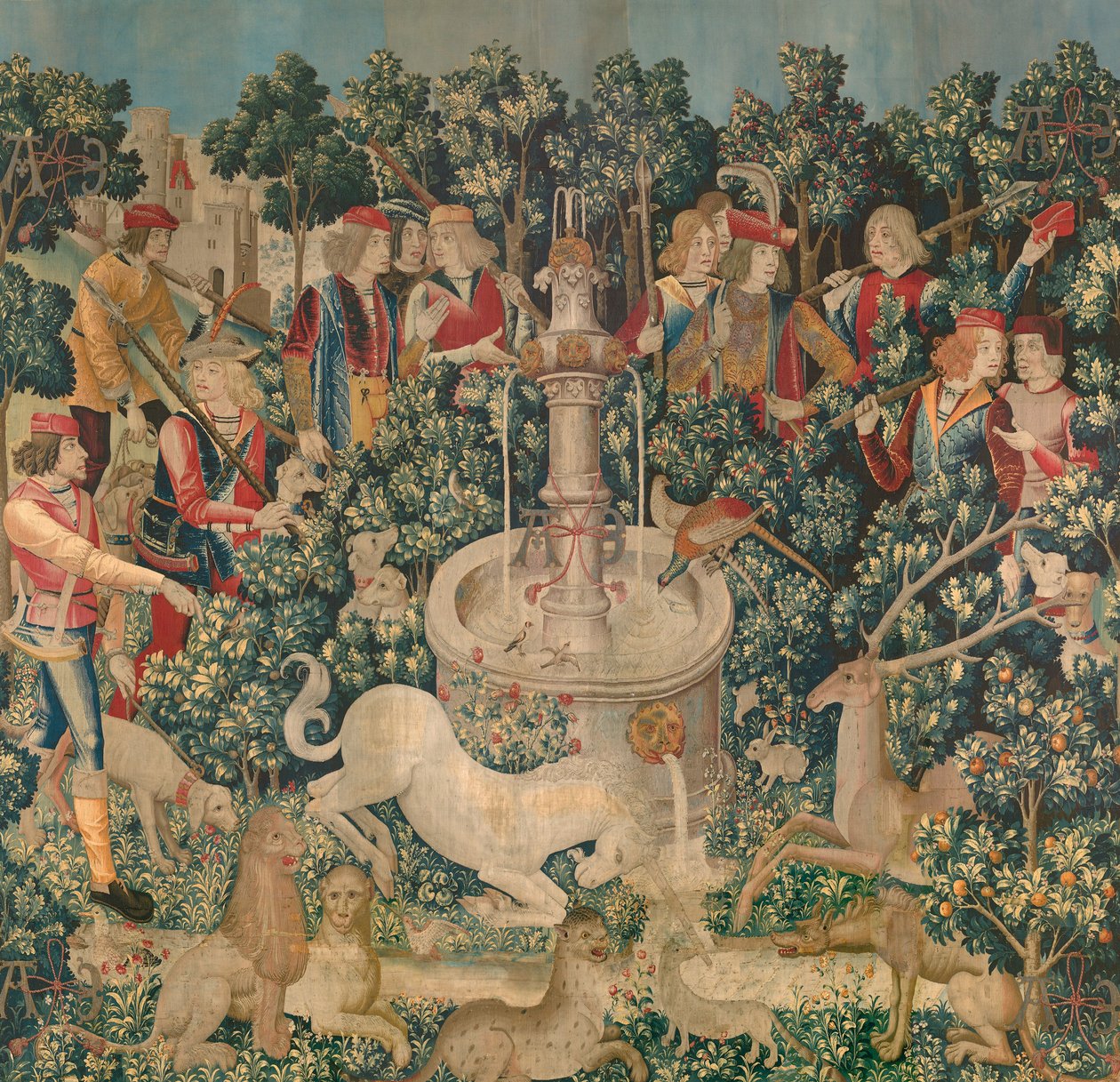 Enhjørningen er funnet, ca. 1500 av Netherlandish School