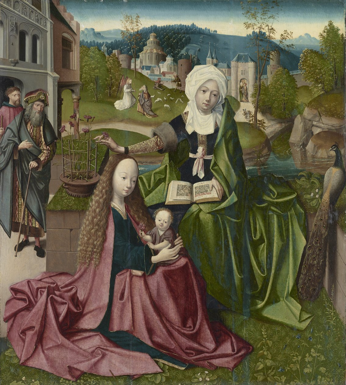 Jomfru og barn med den hellige Anne, ca. 1495 av Netherlandish School