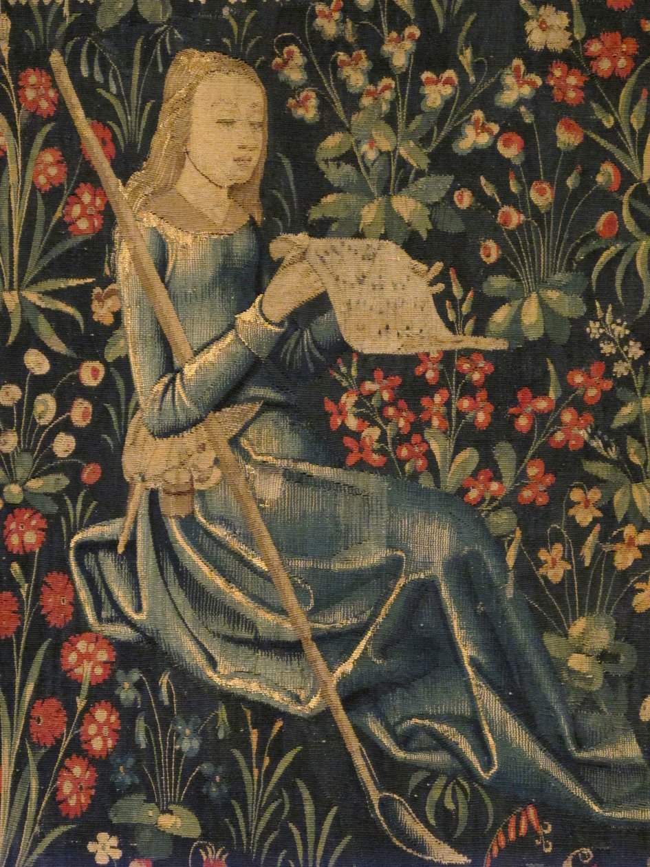 Gjeterinne sang, ca. 1500-30 (ull og silke) av Netherlandish School