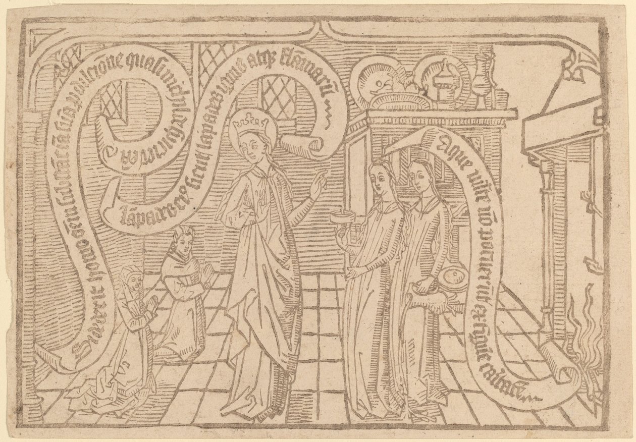 Side fra "Song of Songs": 2. utgave av Netherlandish 15th Century