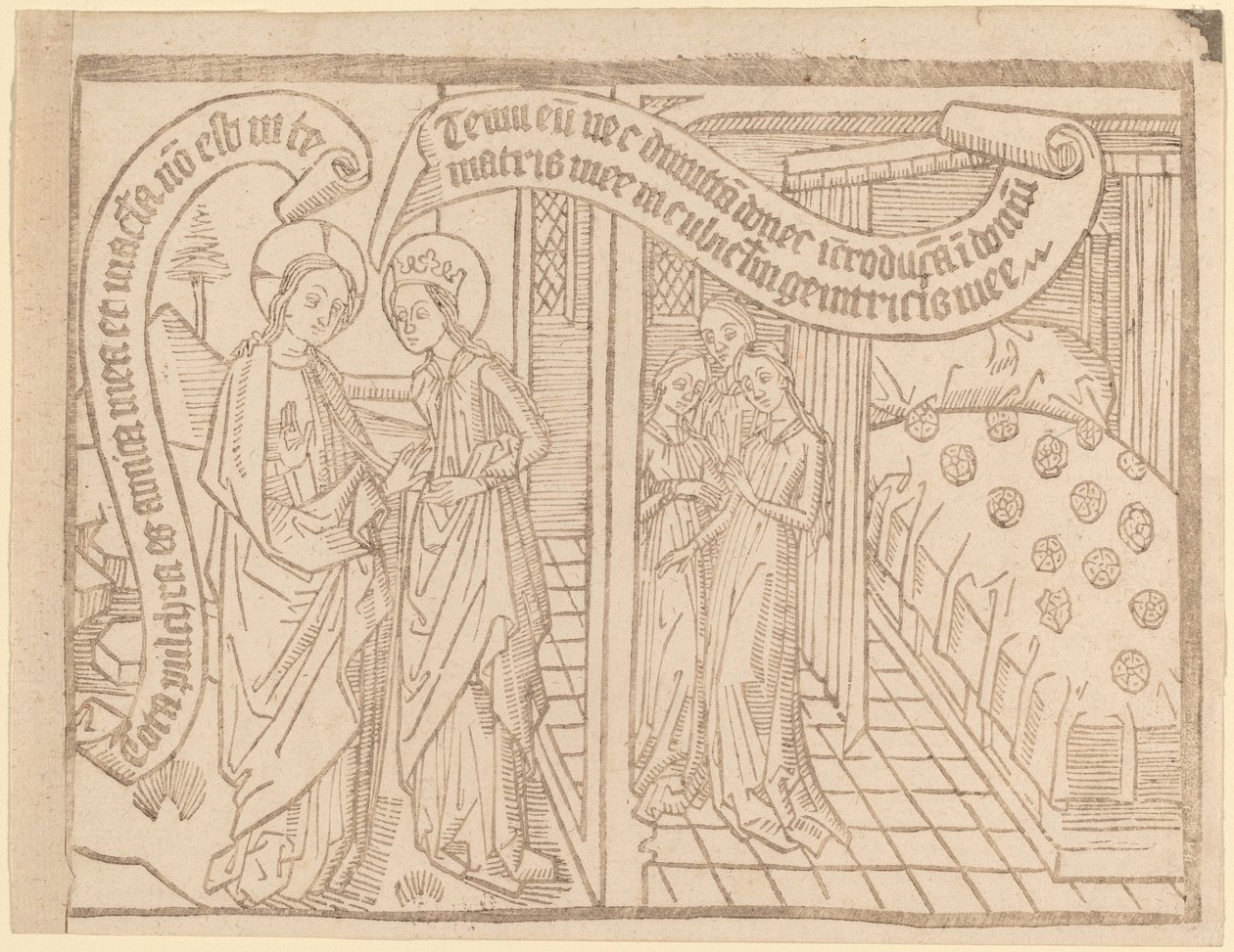 Side fra "Song of Songs": 2. utgave av Netherlandish 15th Century