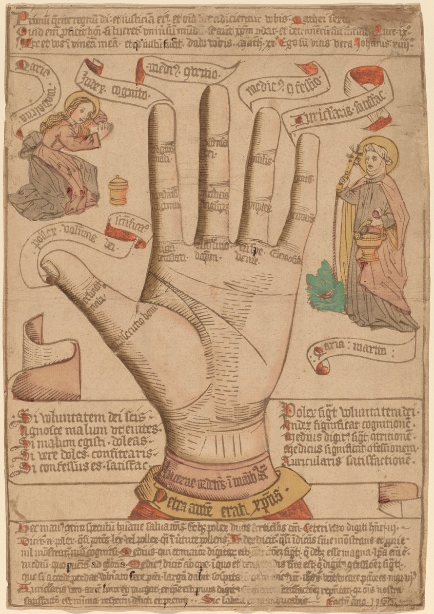 Hånden som frelsens speil av Netherlandish 15th Century