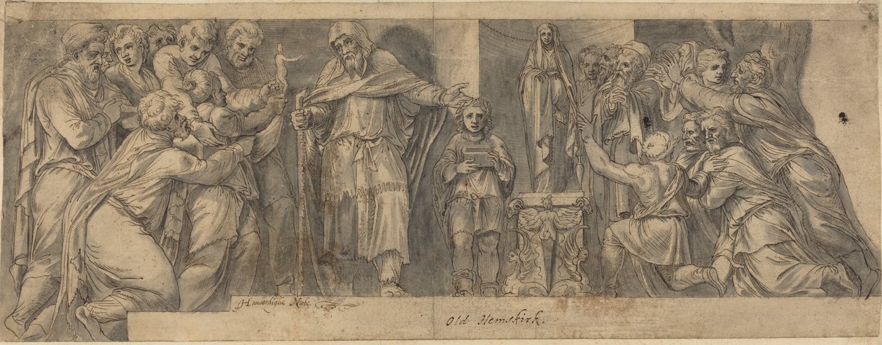 Scene fra antikkens historie av Netherlandish 16th Century after Polidoro da Caravaggio