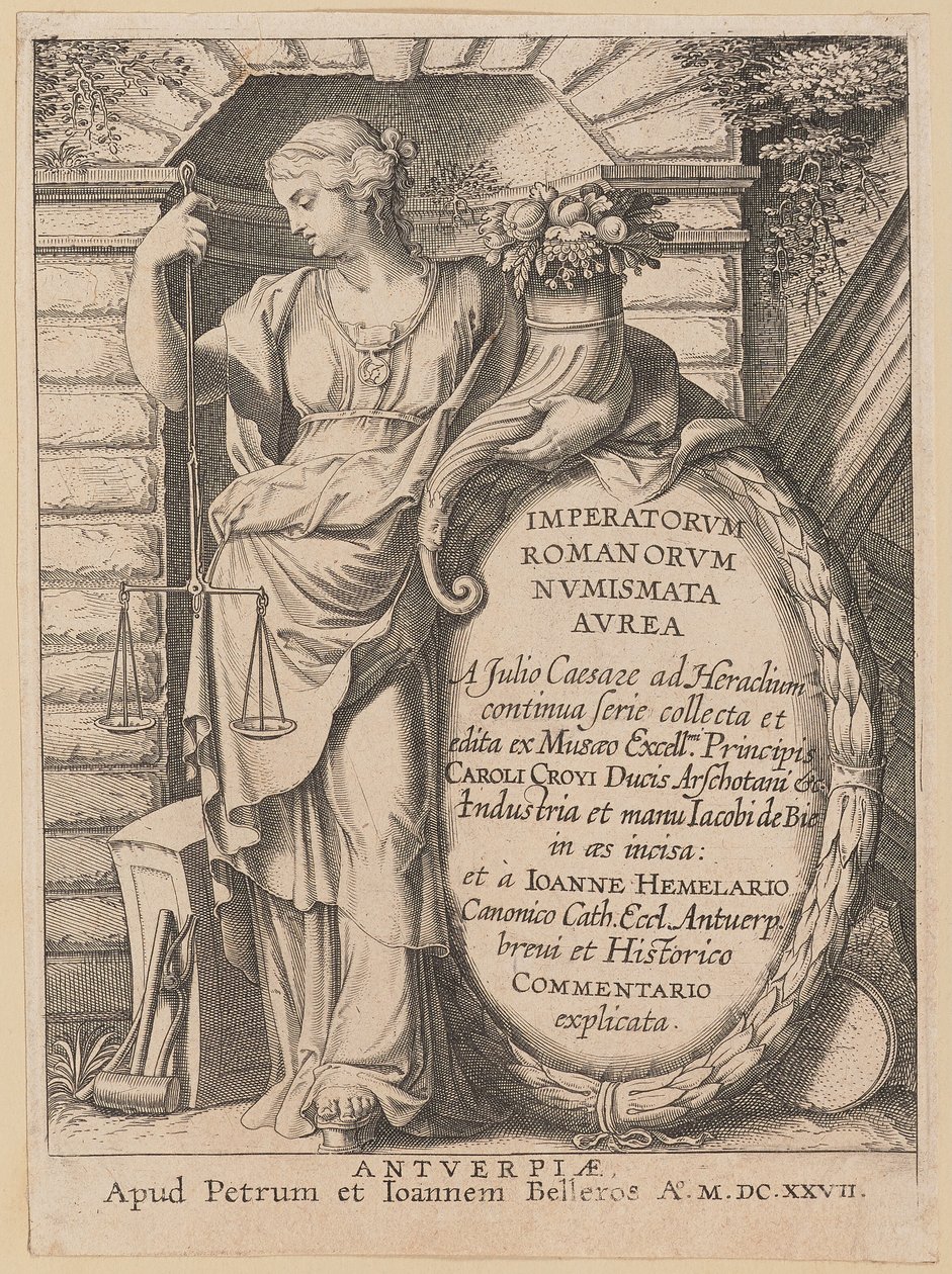 Tittelside for Imperatorvm Romanorvm Nvmismata Avrea av Netherlandish 17th Century after Sir Peter Paul Rubens