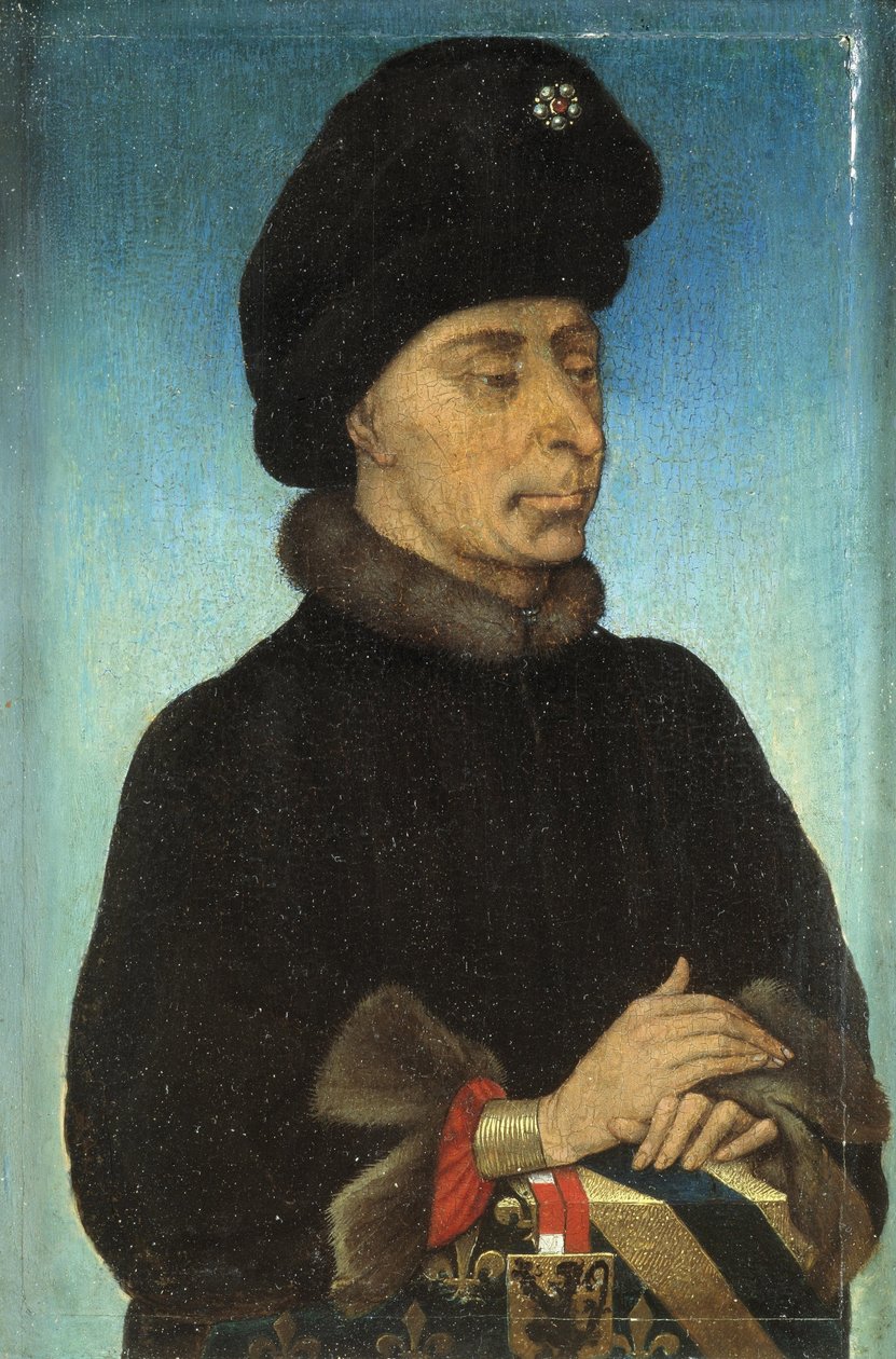 Portrett av Johannes den fryktløse, hertugen av Burgund, midten av 1400-tallet. av Netherlandish Master