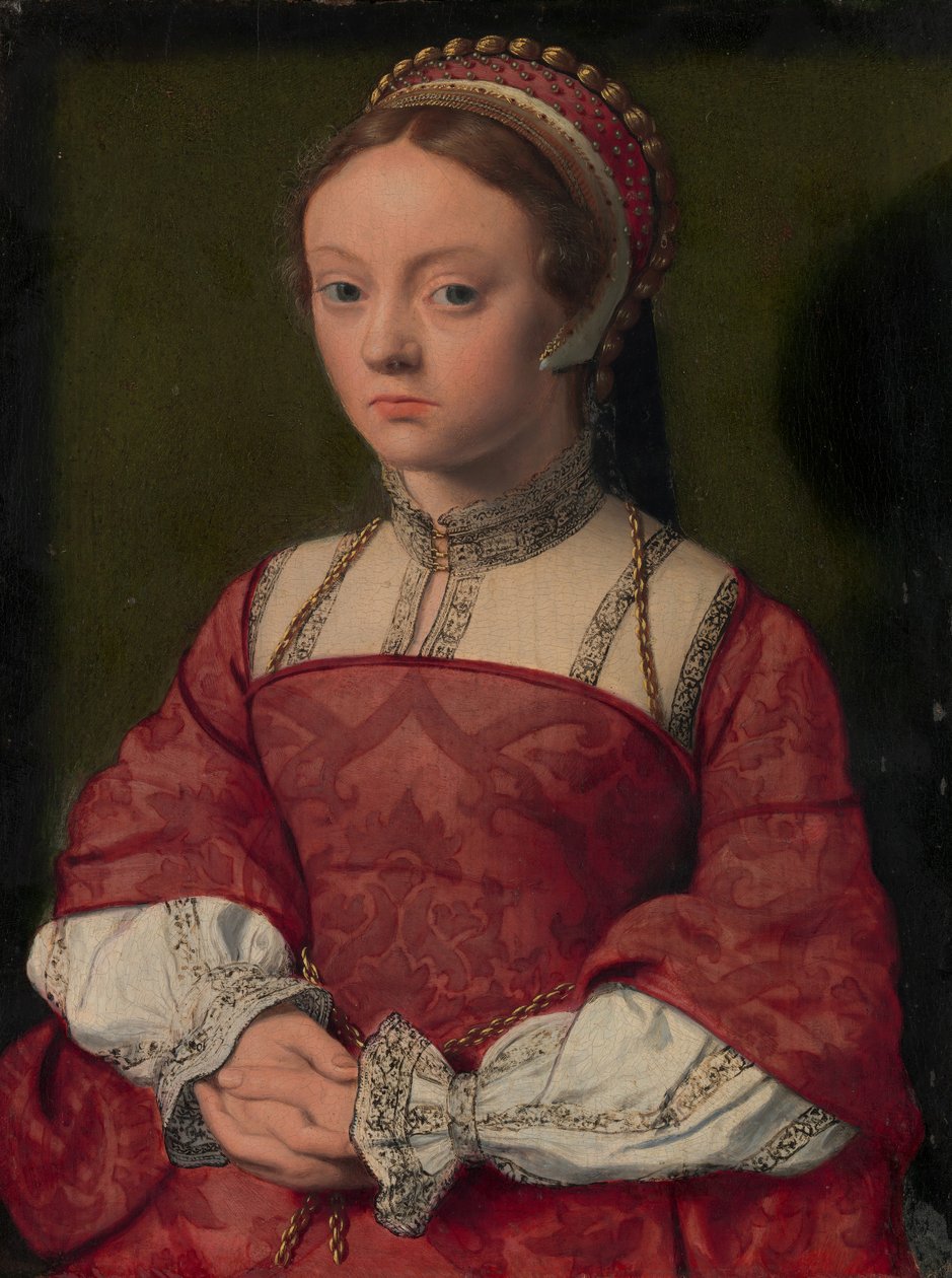 Portrett av en ung kvinne. av Netherlandish Painter