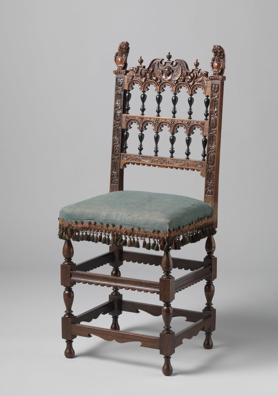 Utskåret stol, ca. 1620-50 (tre) av Netherlandish School