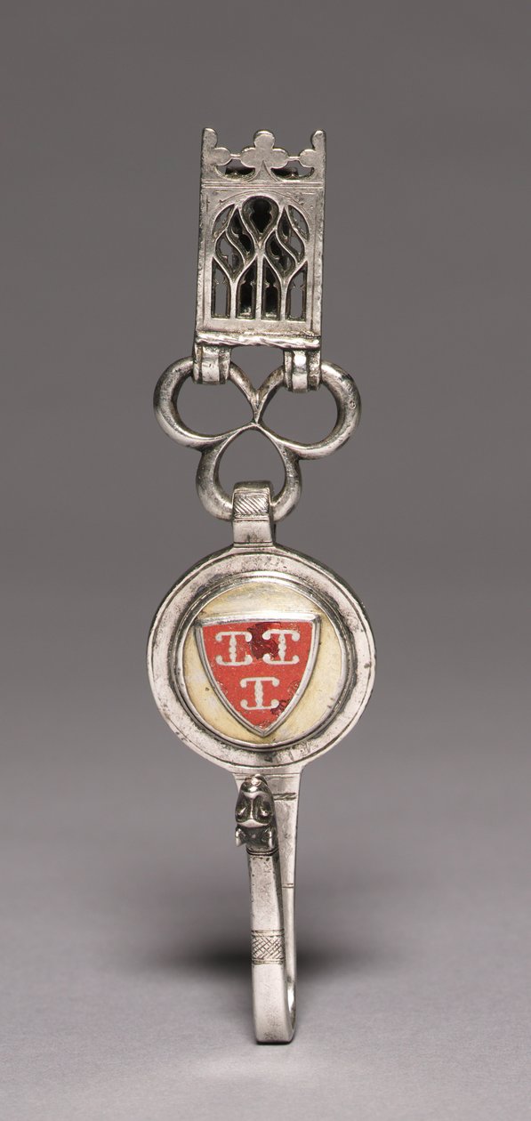 Clavendier (beltekrok), ca. 1400 (sølv, forgylt sølv, champlevé-emalje) av Netherlandish School