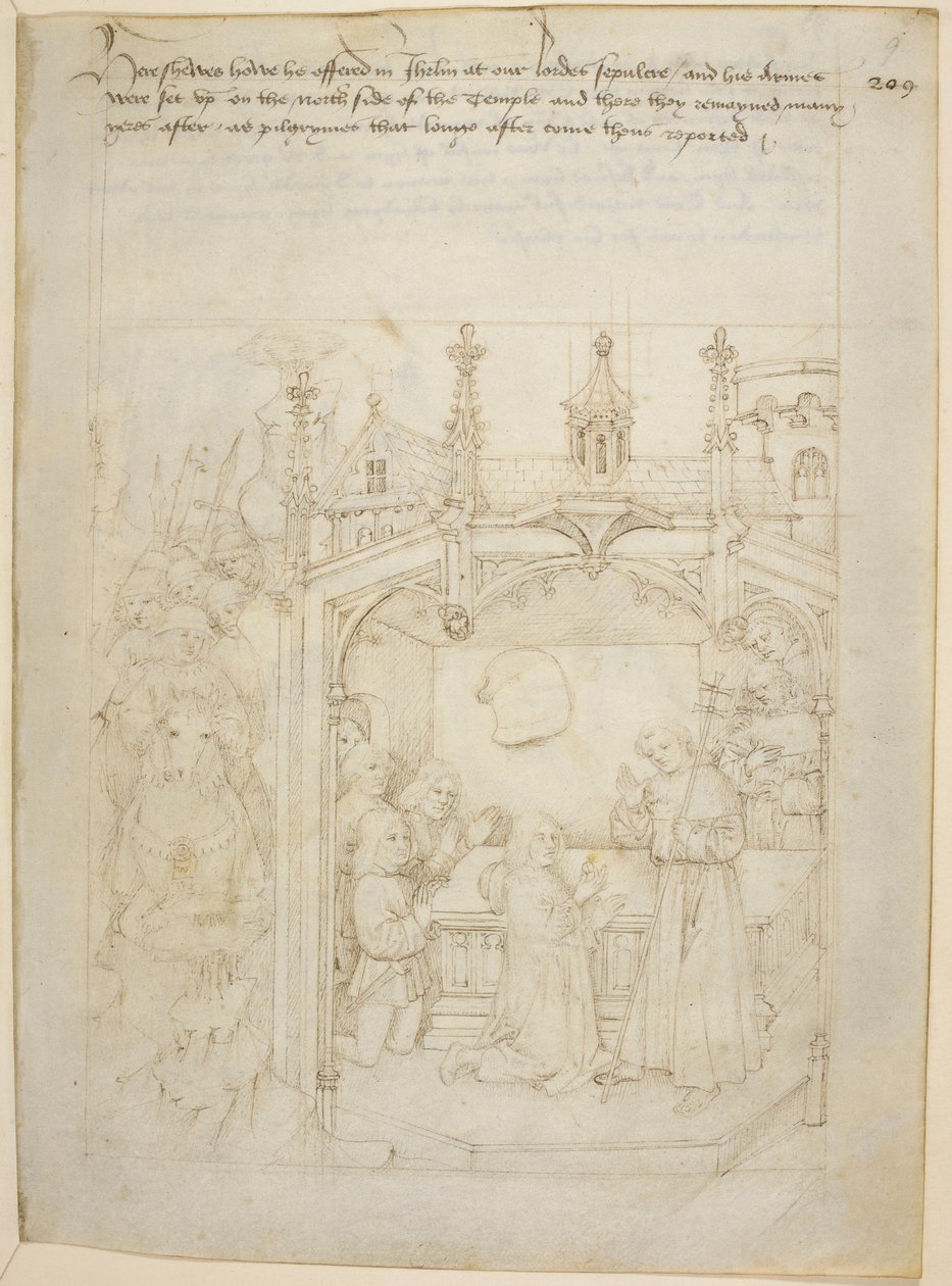 Bomull Julius E. IV, art. 6, 'Beauchamp Pageants', ca. 1483 (blekk på vellum) av Netherlandish School