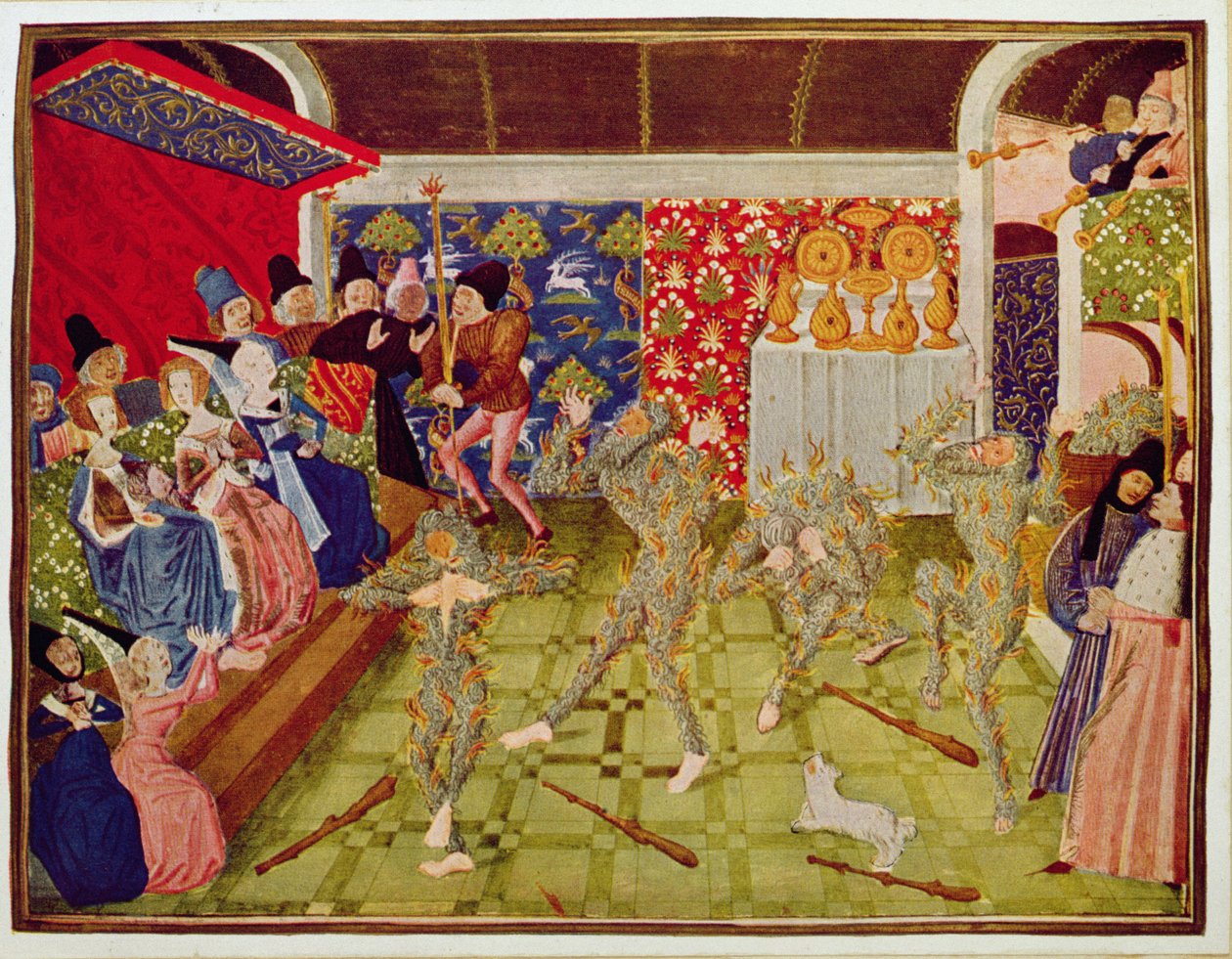 Harl 4380 fol.1 The Bal des Ardents, 28. januar 1393, fra 