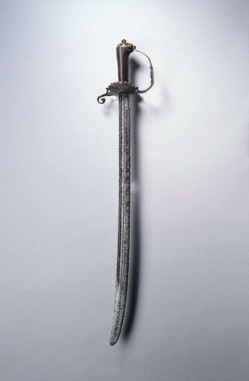 Jaktsverd, ca. 1700 (stål, tre og messing) av Netherlandish School