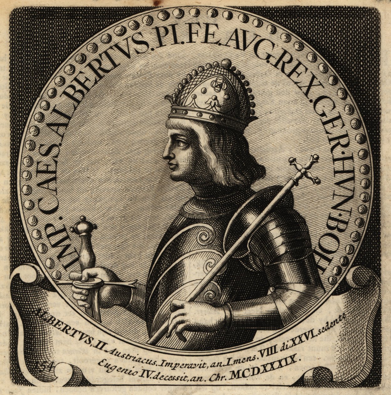 Kong Albert II av Tyskland. av Netherlandish School