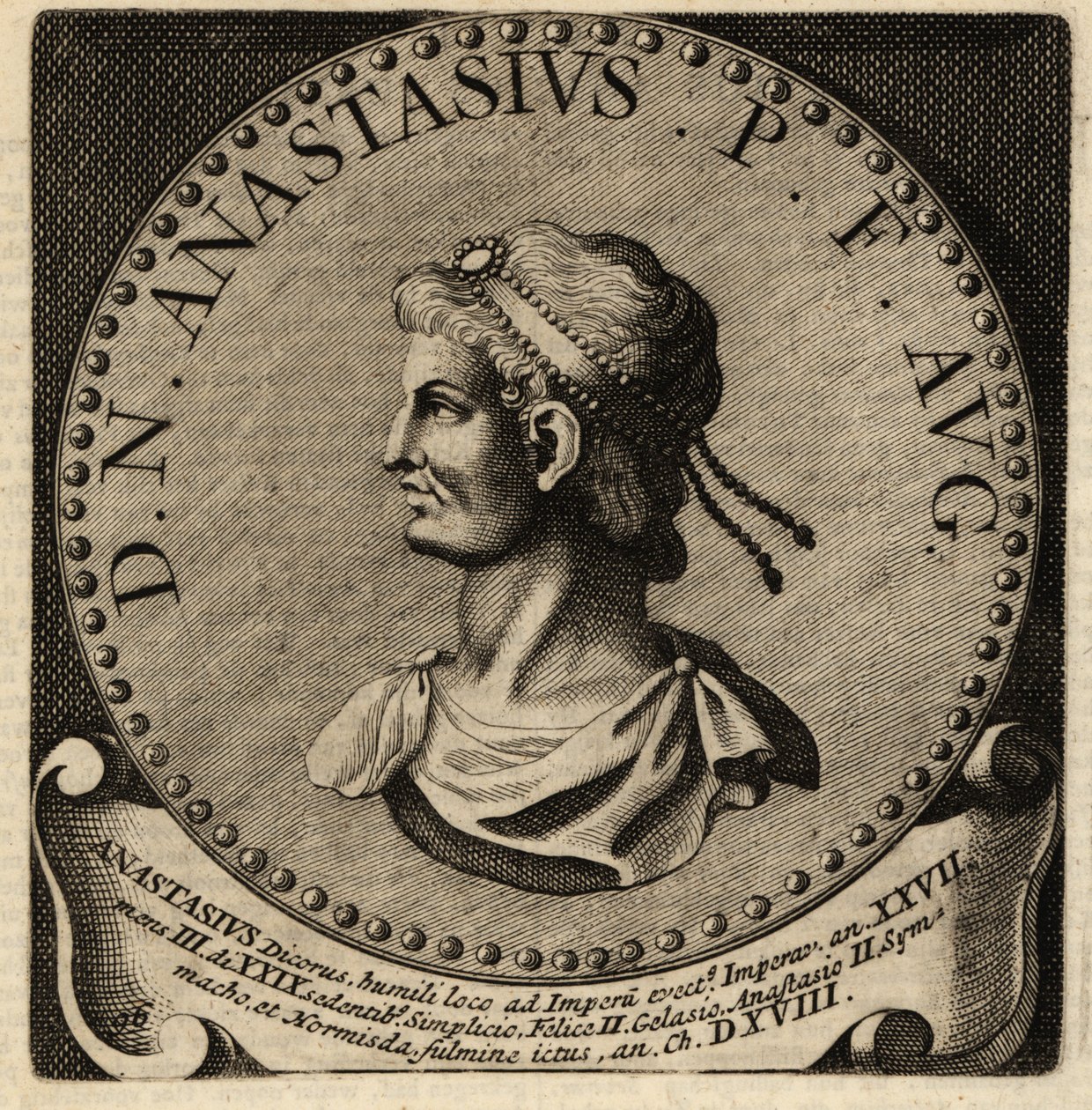 Portrett av den romerske keiseren Anastasius I. av Netherlandish School
