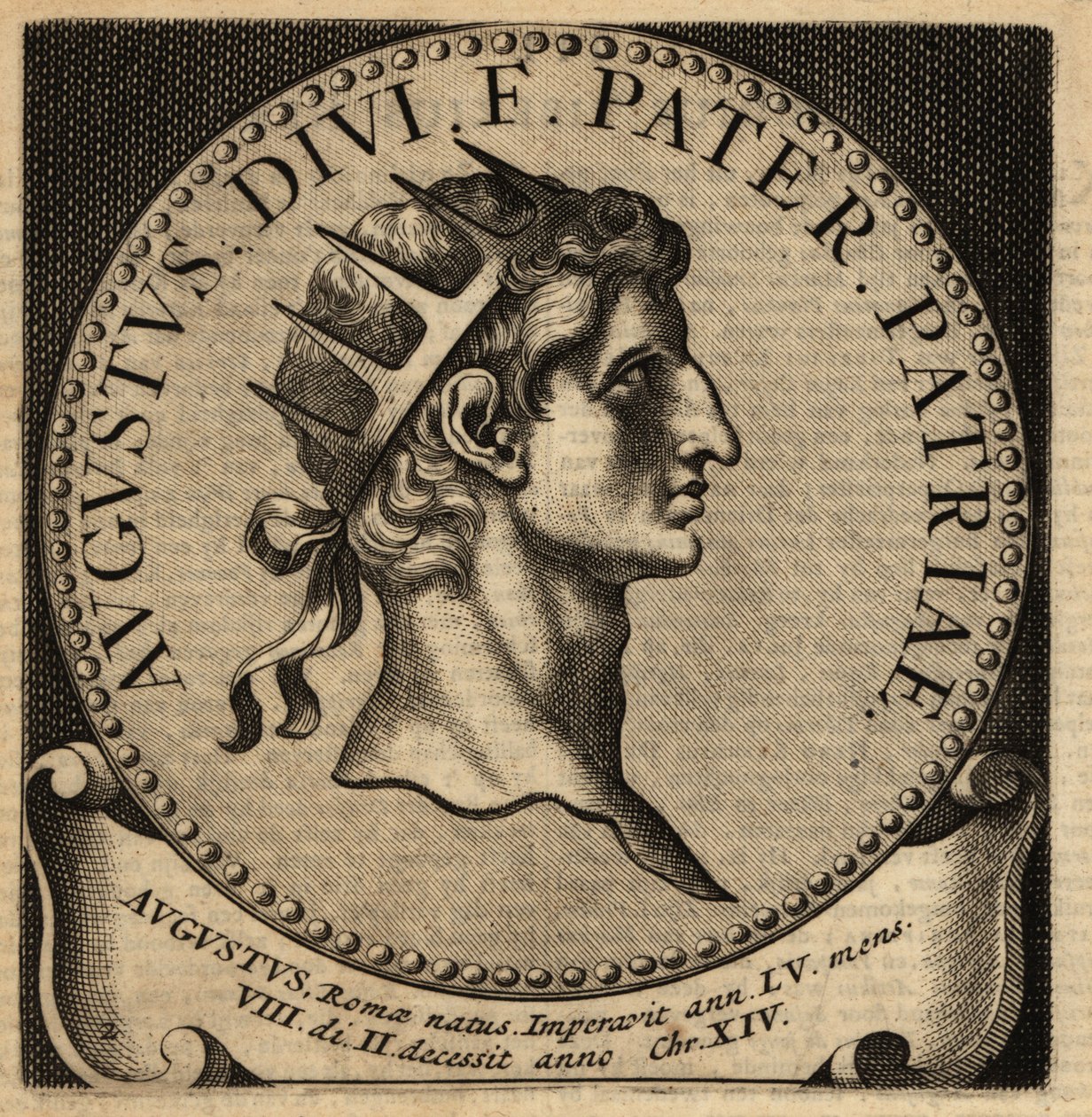 Portrett av romersk keiser Augustus. av Netherlandish School