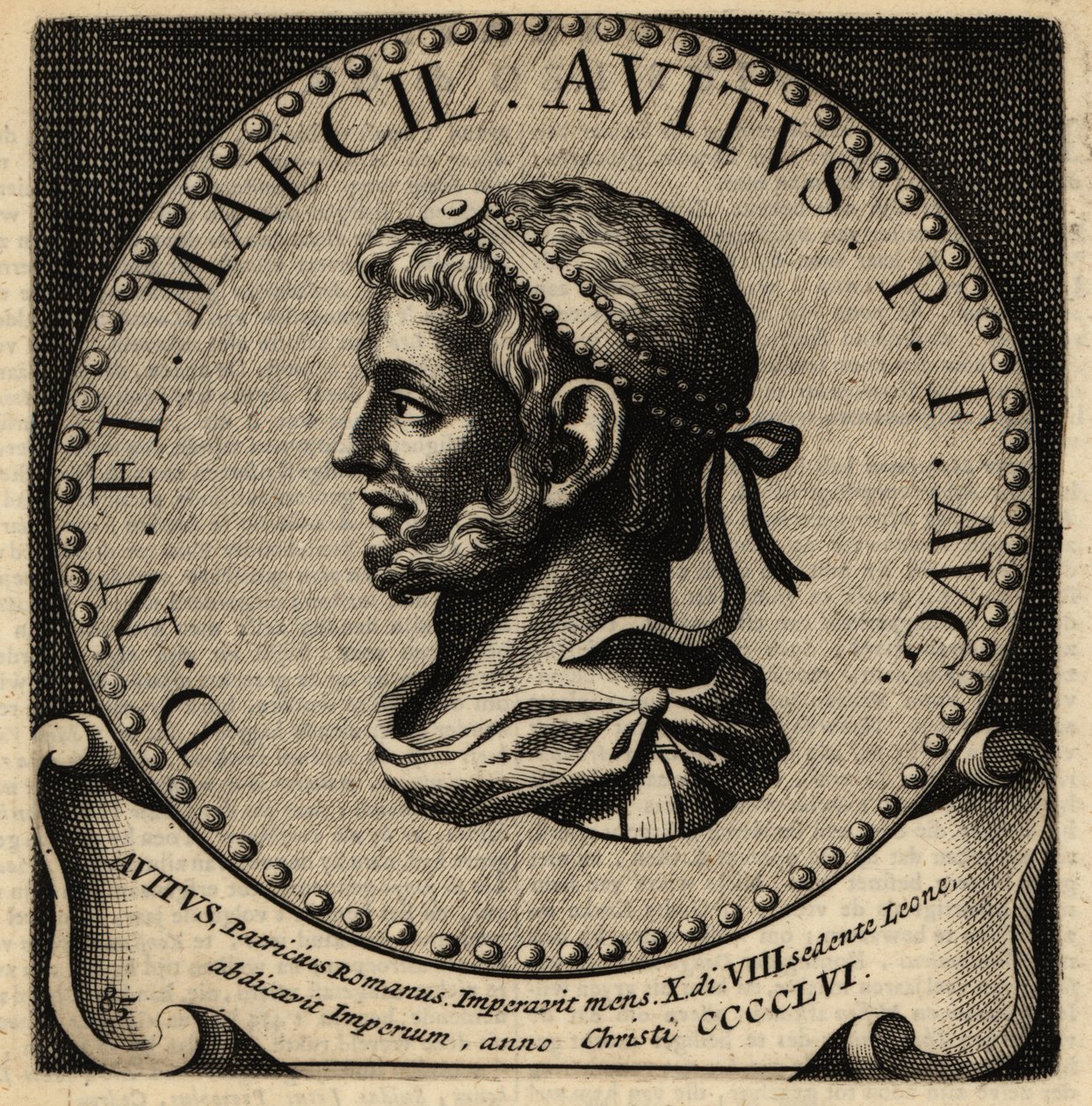 Portrett av den romerske keiseren Avitus. av Netherlandish School
