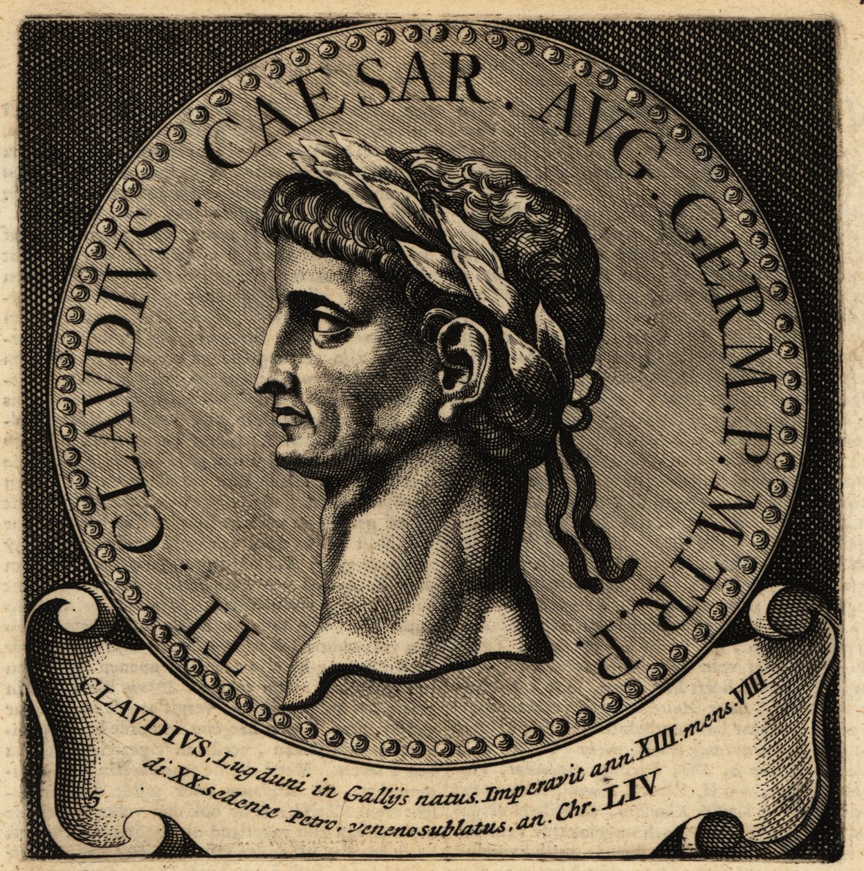 Portrett av den romerske keiseren Claudius. av Netherlandish School