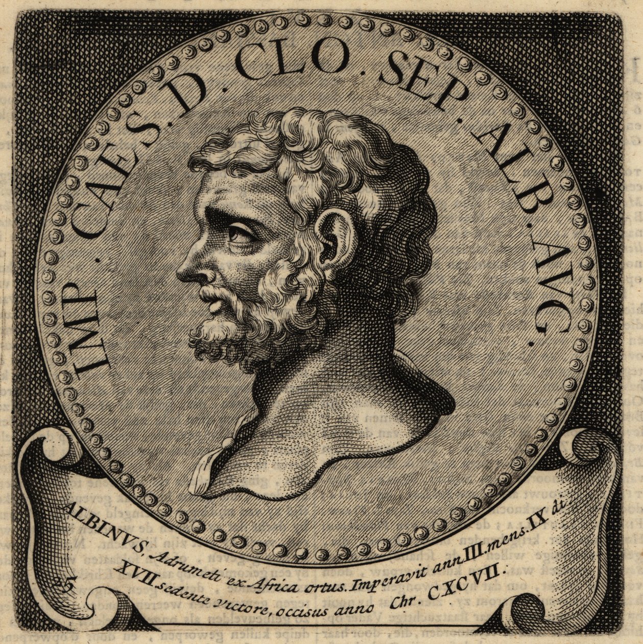 Portrett av den romerske keiseren Clodius Albinus av Netherlandish School
