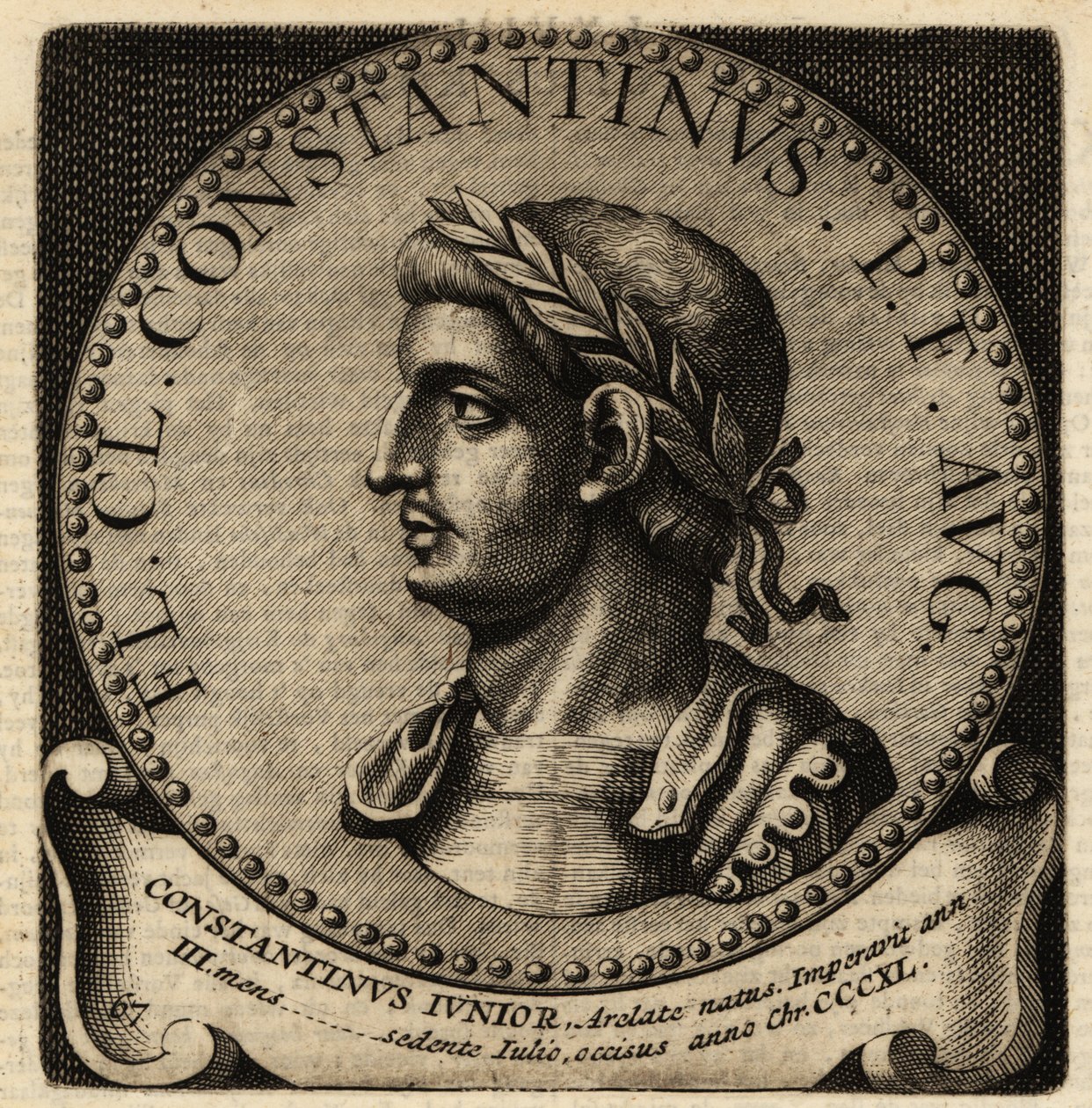 Portrett av den romerske keiseren Konstantin II. av Netherlandish School