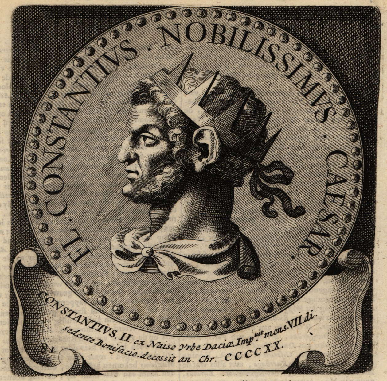 Portrett av den romerske keiseren Constantius II. av Netherlandish School