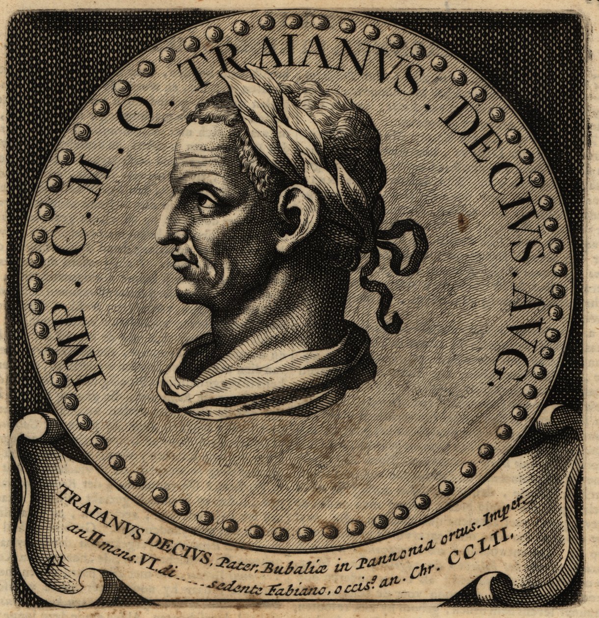 Portrett av den romerske keiseren Decius. av Netherlandish School