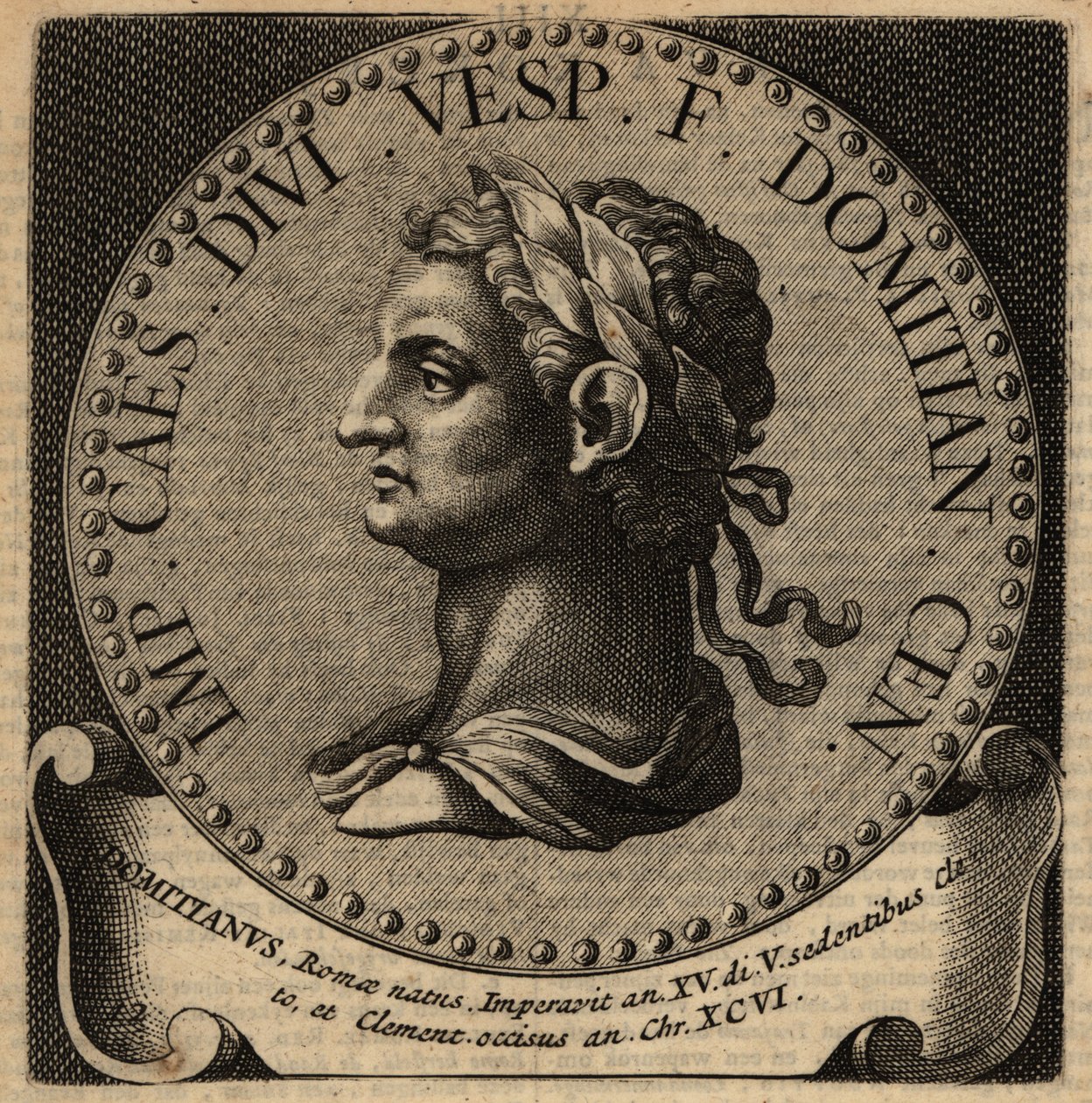 Portrett av den romerske keiseren Domitian. av Netherlandish School