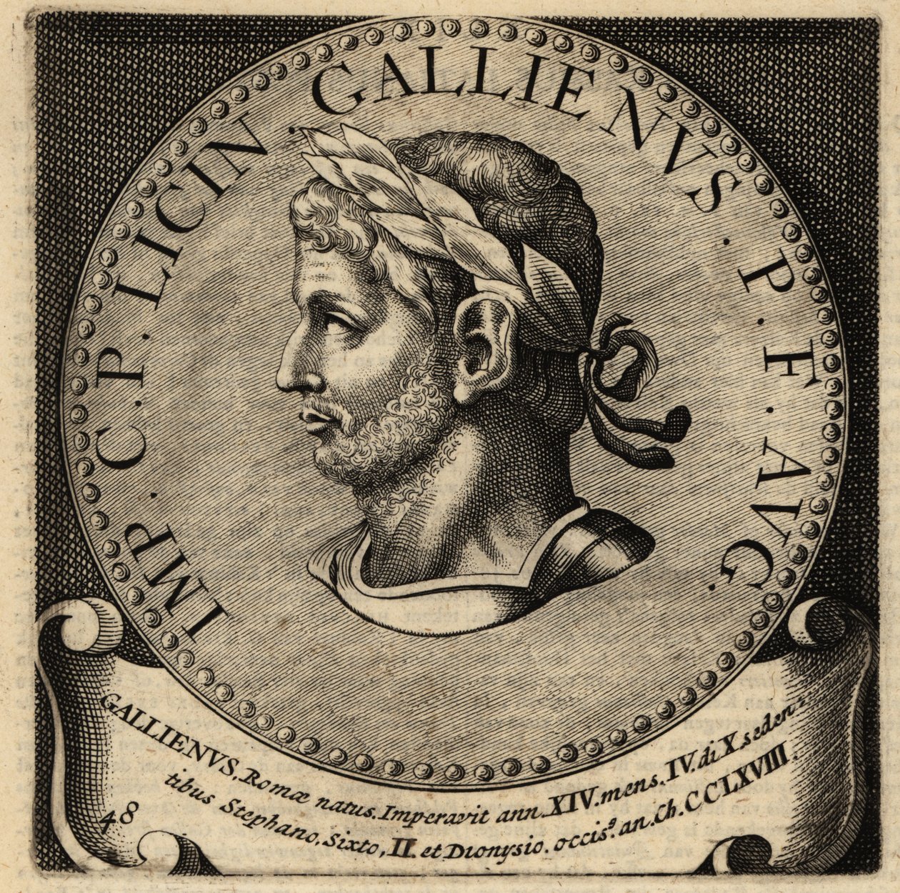 Portrett av romersk keiser Gallienus. av Netherlandish School