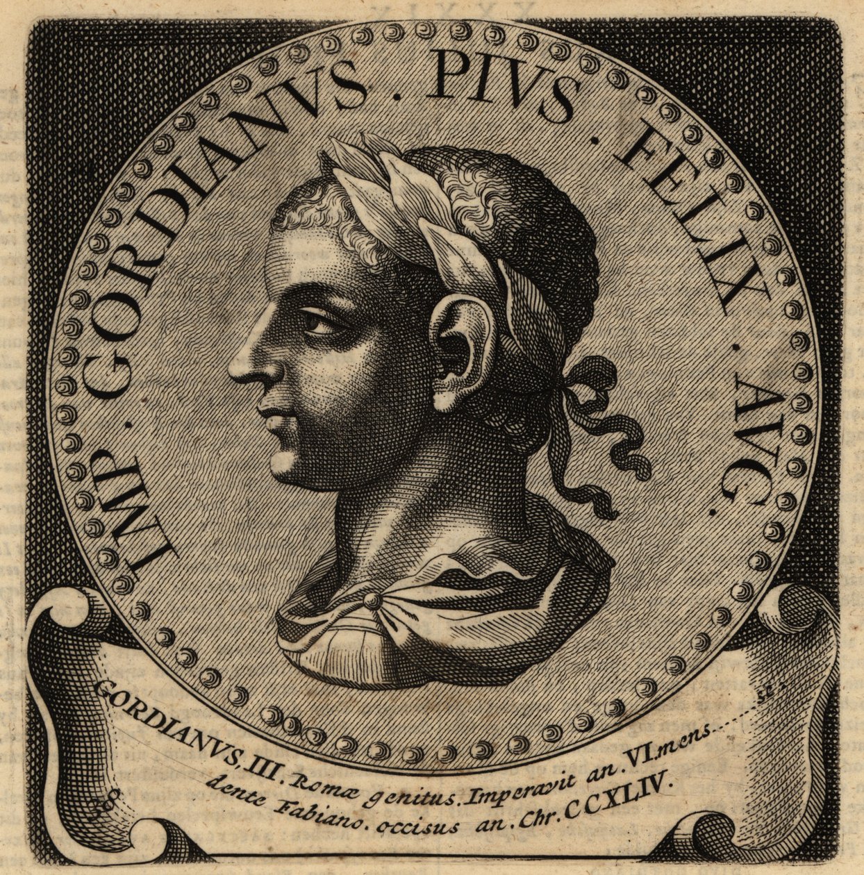 Portrett av den romerske keiseren Gordian III. av Netherlandish School