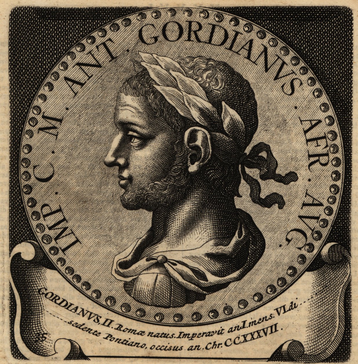 Portrett av den romerske keiseren Gordian II. av Netherlandish School