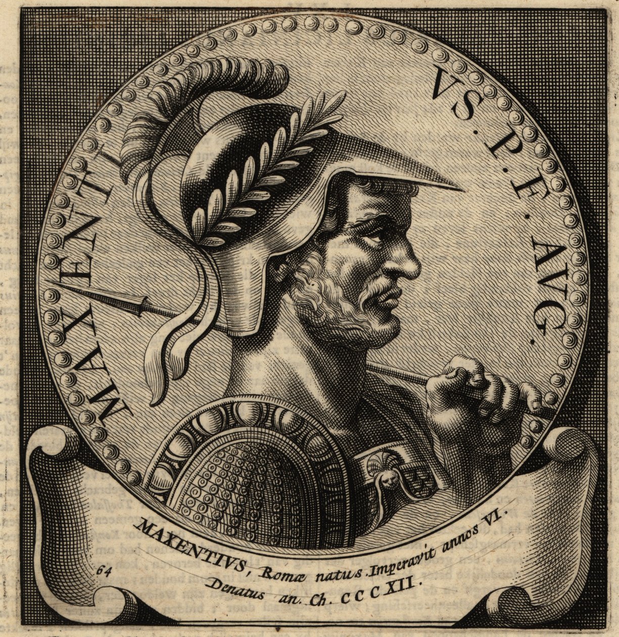 Portrett av den romerske keiseren Maxentius. av Netherlandish School