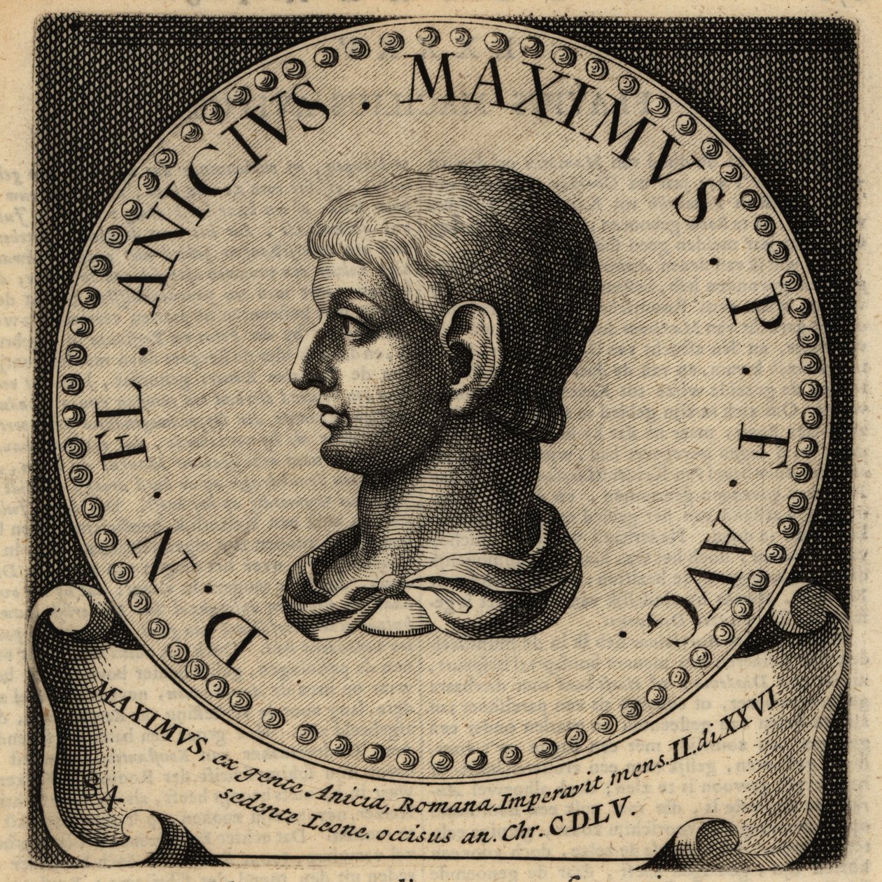 Portrett av den romerske keiseren Maximus. av Netherlandish School