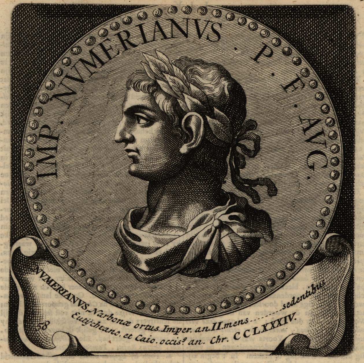 Portrett av den romerske keiseren Numerian. av Netherlandish School