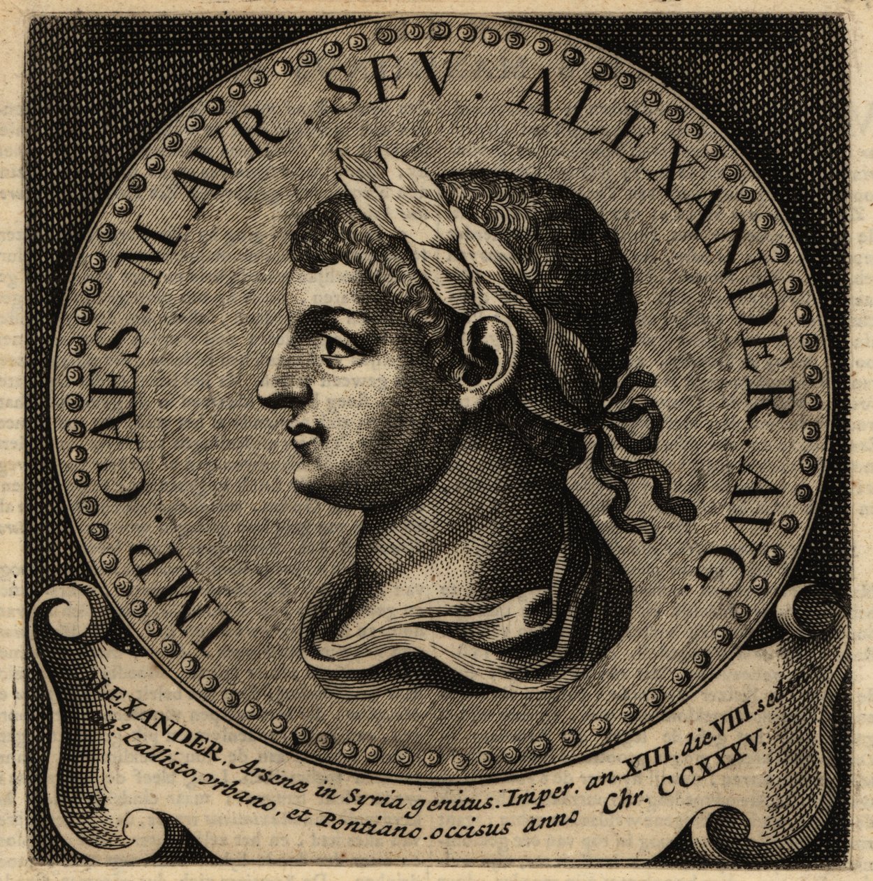 Portrett av den romerske keiseren Severus Alexander. av Netherlandish School