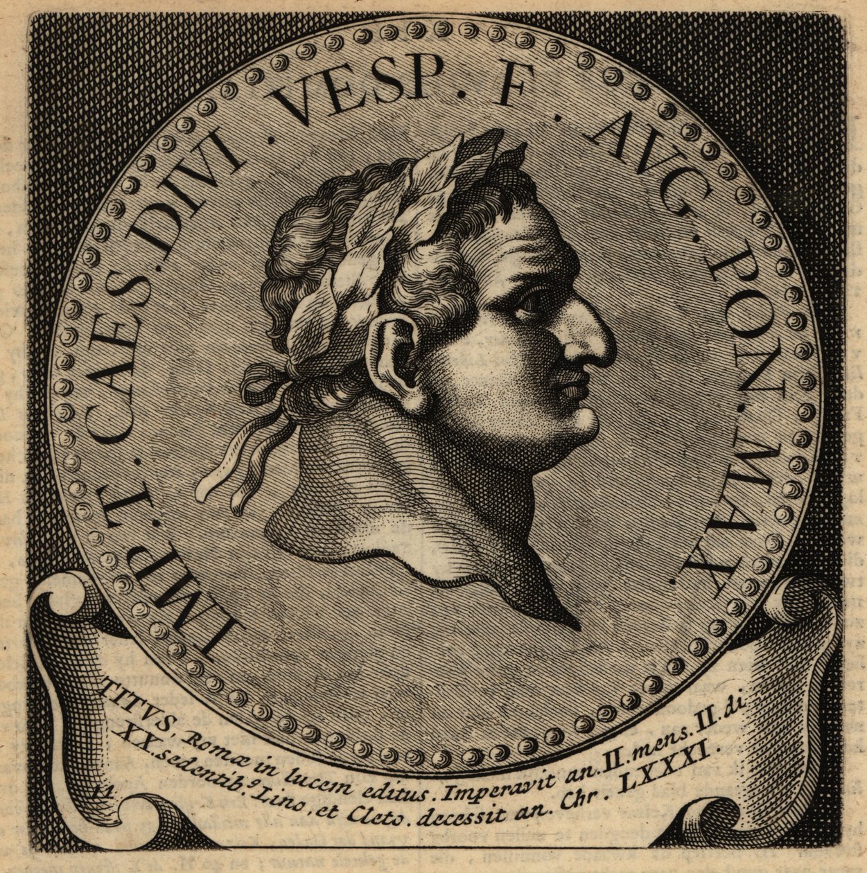 Portrett av den romerske keiseren Titus. av Netherlandish School