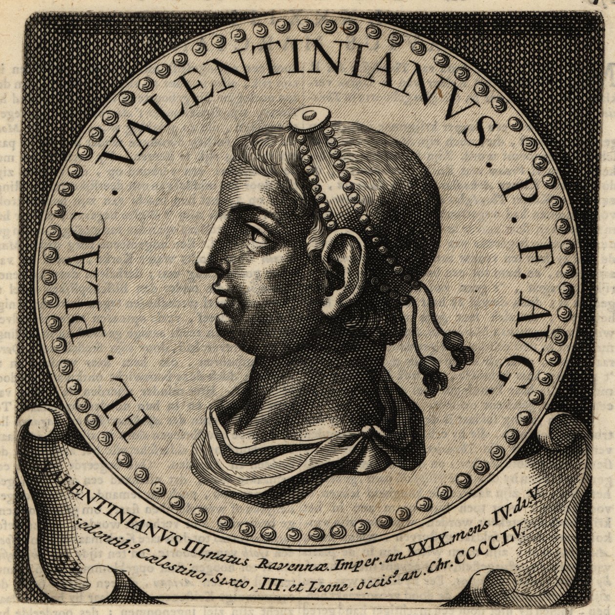 Portrett av den romerske keiseren Valentinian III. av Netherlandish School