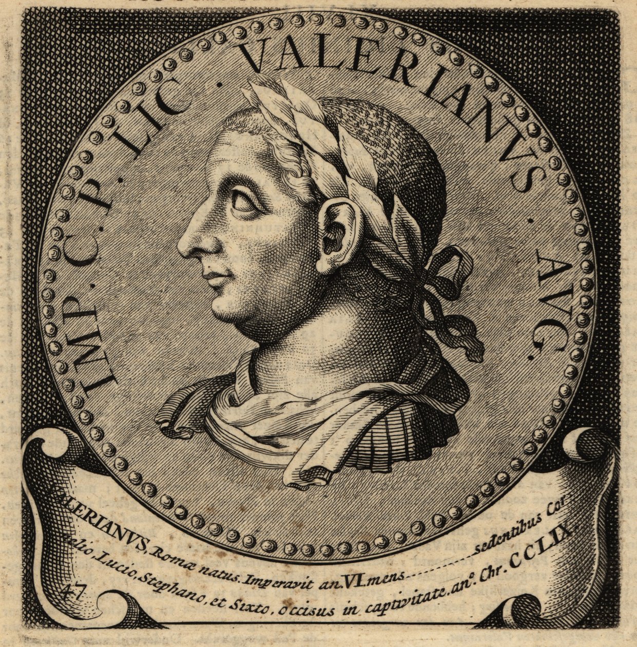 Portrett av den romerske keiseren Valerian. av Netherlandish School