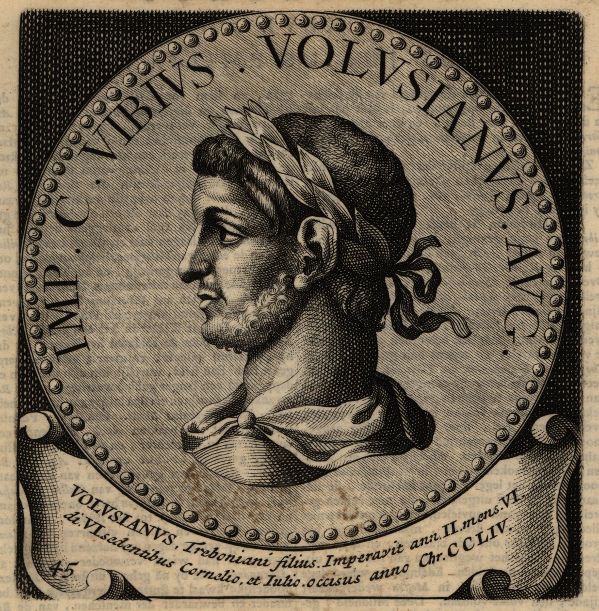 Portrett av den romerske keiseren Volusian. av Netherlandish School