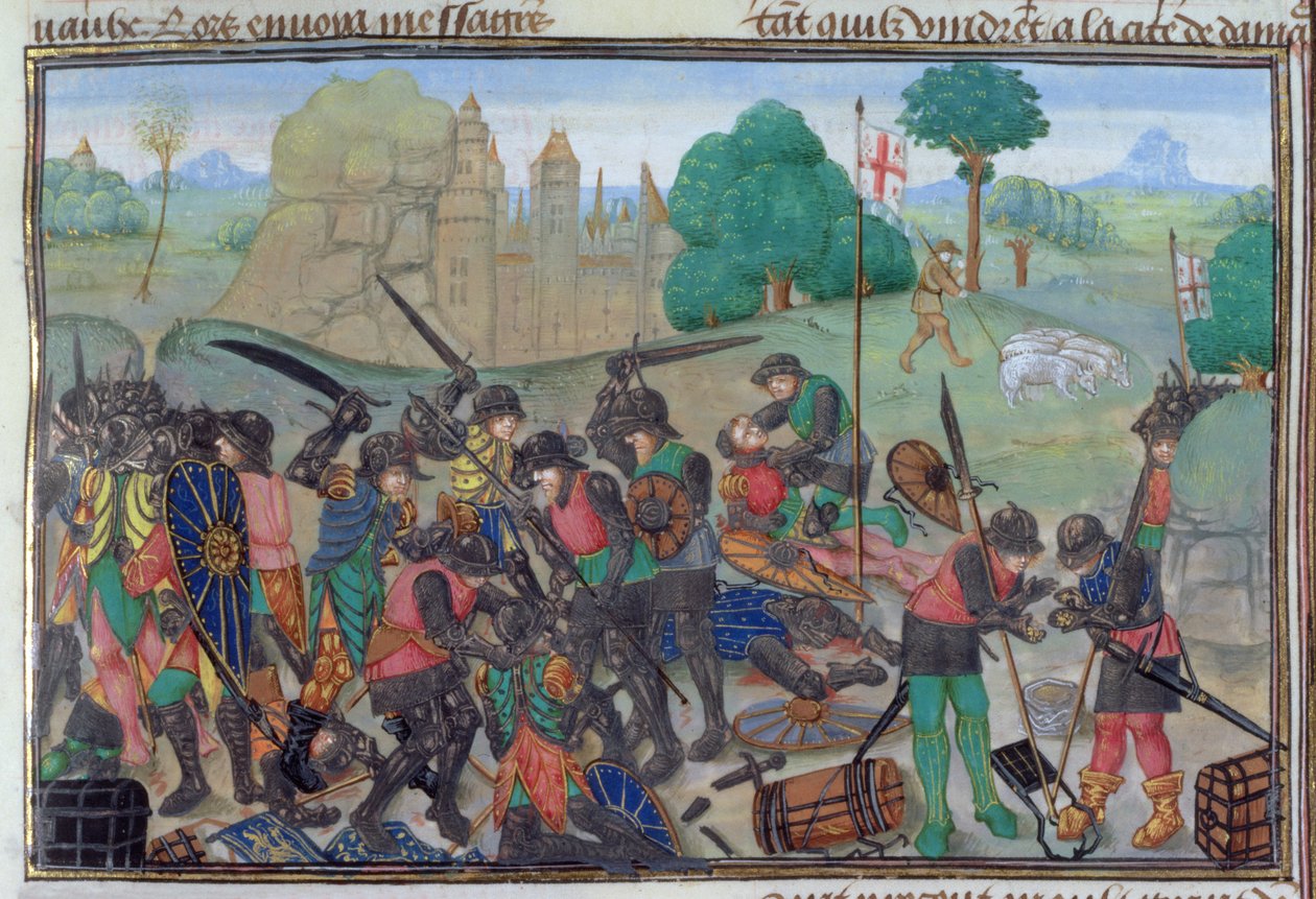 Roy 15 EI f.335 Kristne og saracenere som kjemper, fra 